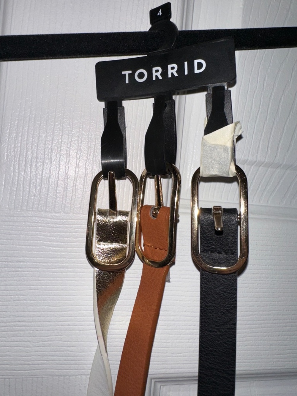 Torrid Reversible Belt Size 4 Black Brown Gold